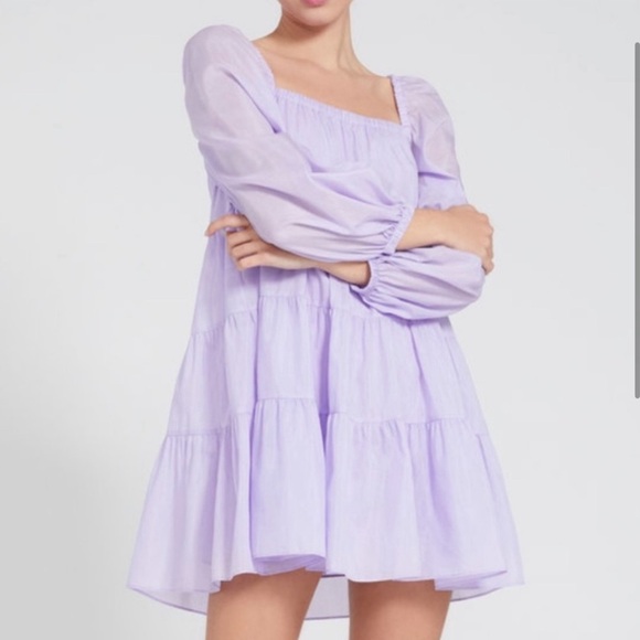 Alice + Olivia Rowan Tiered Babydoll Dress - Picture 3 of 10